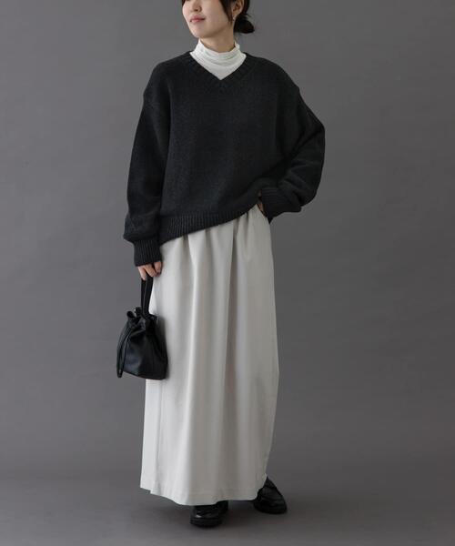 FORK&SPOON（フォークアンドスプーン）の「FORK&SPOON　ラナテックイージースカート（スカート・レディース・ブルー系その他/グレー系その他/チャコールグレー・2/1）」の13枚目の写真