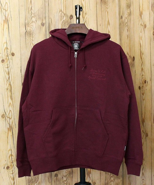 AVIREX(アヴィレックス)の「AVIREX 50th VARSITY PARKA(パーカー・メンズ・エンジ/ホワイト/チャコールグレー・M/L/XL/XXL)」の12枚目の写真