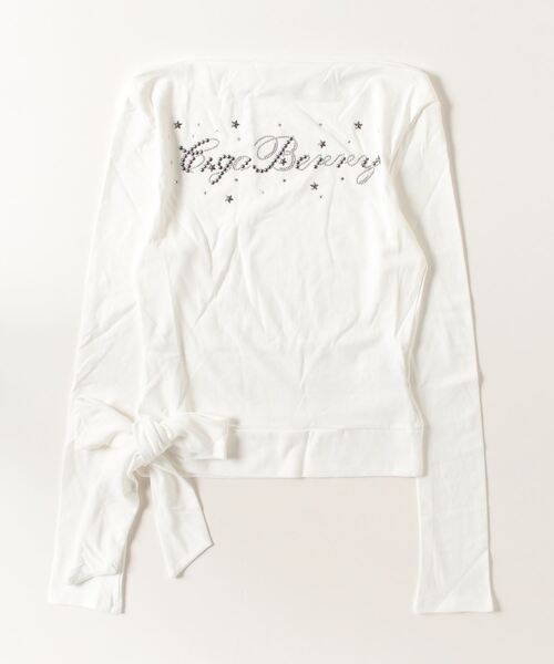 .KOM(ドットコム)の「『.KOM/ドットケーオーエム』ラインストーン長袖Tシャツ【GC】(Tシャツ/カットソー・レディース・ブラック/ホワイト・FREE)」の9枚目の写真