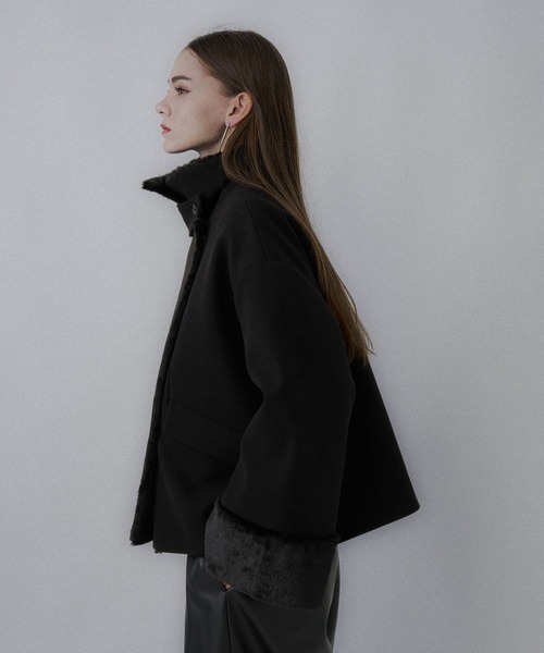 HARE（ハレ）の「ウーリーテックフェイクファーショートコート(HARE