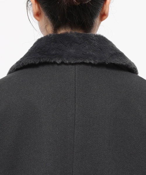 セール】ウーリーテックフェイクファーショートコート(HARE