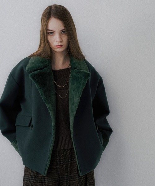 セール】ウーリーテックフェイクファーショートコート(HARE