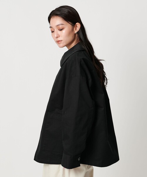 UNITED ARROWS リバー カバーオール コート ウール 黒 ブラック UNITED ARROWS リバー カバーオール コート ウール 黒 ブラック