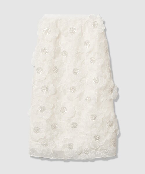 LOULOU WILLOUGHBY（ルルウィルビー）の「【LOULOU WILLOUGHBY】オーガンフラワータイトスカート（スカート・レディース・ホワイト/ブラック・2/1）」の10枚目の写真