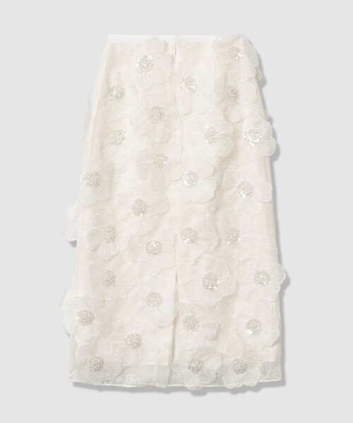 LOULOU WILLOUGHBY（ルルウィルビー）の「【LOULOU WILLOUGHBY】オーガンフラワータイトスカート（スカート・レディース・ホワイト/ブラック・2/1）」の11枚目の写真