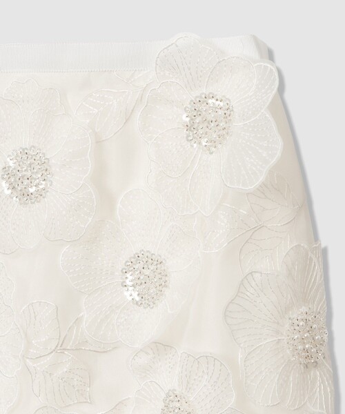 LOULOU WILLOUGHBY（ルルウィルビー）の「【LOULOU WILLOUGHBY】オーガンフラワータイトスカート（スカート・レディース・ホワイト/ブラック・2/1）」の12枚目の写真