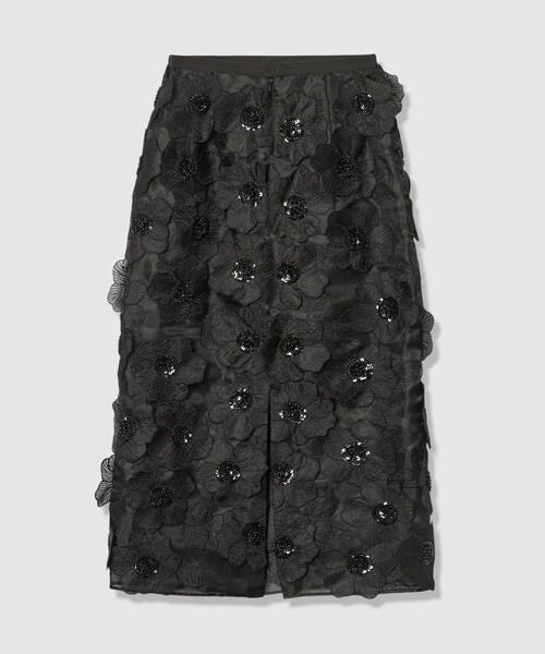 LOULOU WILLOUGHBY（ルルウィルビー）の「【LOULOU WILLOUGHBY】オーガンフラワータイトスカート（スカート・レディース・ホワイト/ブラック・2/1）」の16枚目の写真