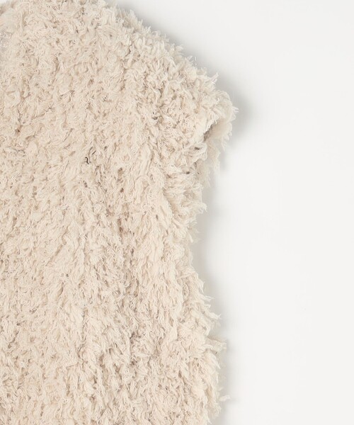 fredy couleur（フレディクルール）の「フェザー2WAYベスト（Tシャツ/カットソー・レディース・ベージュ/ブラック・38）」の12枚目の写真