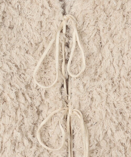 fredy couleur（フレディクルール）の「フェザー2WAYベスト（Tシャツ/カットソー・レディース・ベージュ/ブラック・38）」の15枚目の写真