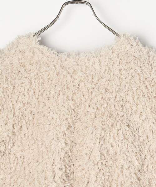 fredy couleur（フレディクルール）の「フェザー2WAYベスト（Tシャツ/カットソー・レディース・ベージュ/ブラック・38）」の17枚目の写真