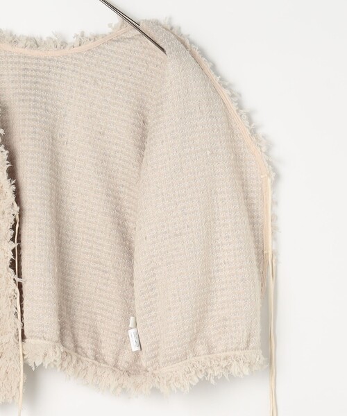 fredy couleur（フレディクルール）の「フェザー2WAYベスト（Tシャツ/カットソー・レディース・ベージュ/ブラック・38）」の18枚目の写真