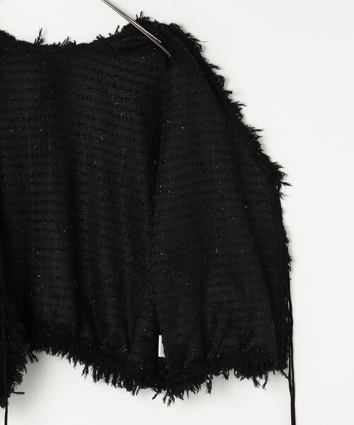 fredy couleur（フレディクルール）の「フェザー2WAYベスト（Tシャツ/カットソー・レディース・ベージュ/ブラック・38）」の21枚目の写真