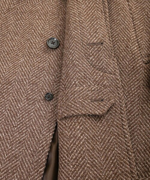 BROOKS BROTHERS(ブルックスブラザーズ)の「ウール ラージヘリンボーン バルカラーコート(ステンカラーコート・メンズ・ブラウン・36REG/38REG/40REG)」の5枚目の写真
