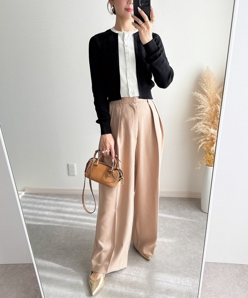 &. NOSTALGIA（アンドドットノスタルジア）の「【ZOZO限定】フェイクレイヤードカーディガン（カーディガン/ボレロ・レディース・ブラック/グレー・M）」の3枚目の写真