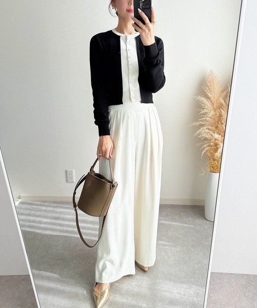 &. NOSTALGIA（アンドドットノスタルジア）の「【ZOZO限定】フェイクレイヤードカーディガン（カーディガン/ボレロ・レディース・ブラック/グレー・M）」の16枚目の写真