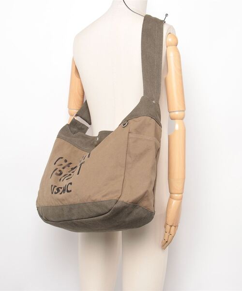 AVIREX（アヴィレックス）の「COATING CANVAS NEWSPAPER BAG "CHERRY POINT" / コーティング キャンバス ニュースペーパーバッグ チェリーポイント / AVIREX / アヴィレックス（ショルダーバッグ・メンズ・オリーブ・FREE）」の18枚目の写真