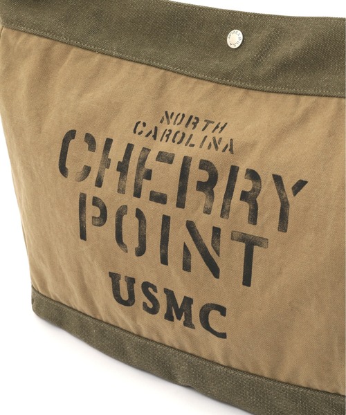 AVIREX（アヴィレックス）の「COATING CANVAS NEWSPAPER BAG "CHERRY POINT" / コーティング キャンバス ニュースペーパーバッグ チェリーポイント / AVIREX / アヴィレックス（ショルダーバッグ・メンズ・オリーブ・FREE）」の10枚目の写真