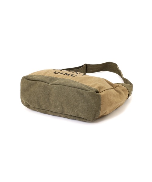 AVIREX（アヴィレックス）の「COATING CANVAS NEWSPAPER BAG "CHERRY POINT" / コーティング キャンバス ニュースペーパーバッグ チェリーポイント / AVIREX / アヴィレックス（ショルダーバッグ・メンズ・オリーブ・FREE）」の13枚目の写真