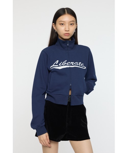 MOUSSY（マウジー）の「VARSITY LOGO トラックジャケット（ジャージ・レディース・ブラウン/杢グレー/ネイビー・FREE）」の16枚目の写真