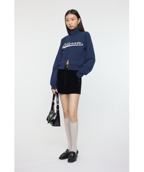 MOUSSY（マウジー）の「VARSITY LOGO トラックジャケット（ジャージ・レディース・ブラウン/杢グレー/ネイビー・FREE）」の18枚目の写真