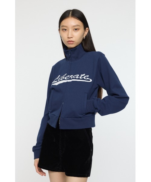 MOUSSY（マウジー）の「VARSITY LOGO トラックジャケット（ジャージ・レディース・ブラウン/杢グレー/ネイビー・FREE）」の19枚目の写真