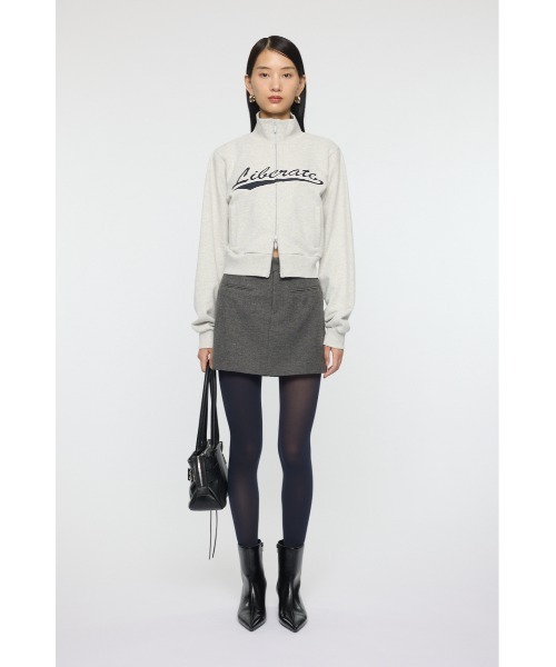 MOUSSY（マウジー）の「VARSITY LOGO トラックジャケット（ジャージ・レディース・ブラウン/杢グレー/ネイビー・FREE）」の5枚目の写真