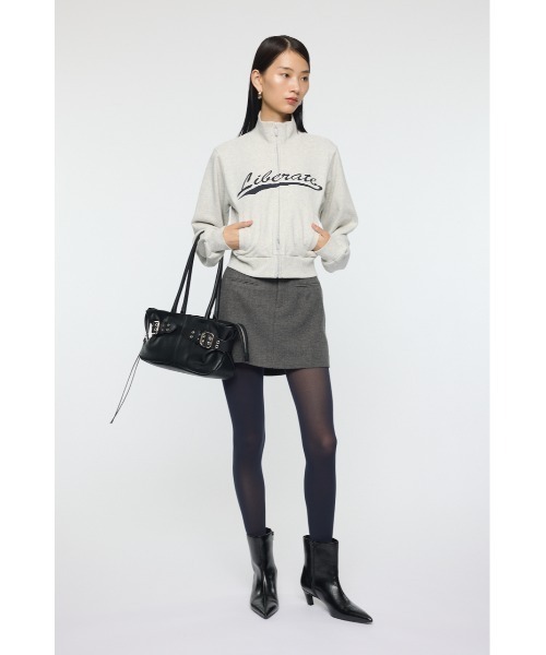 MOUSSY（マウジー）の「VARSITY LOGO トラックジャケット（ジャージ・レディース・ブラウン/杢グレー/ネイビー・FREE）」の6枚目の写真