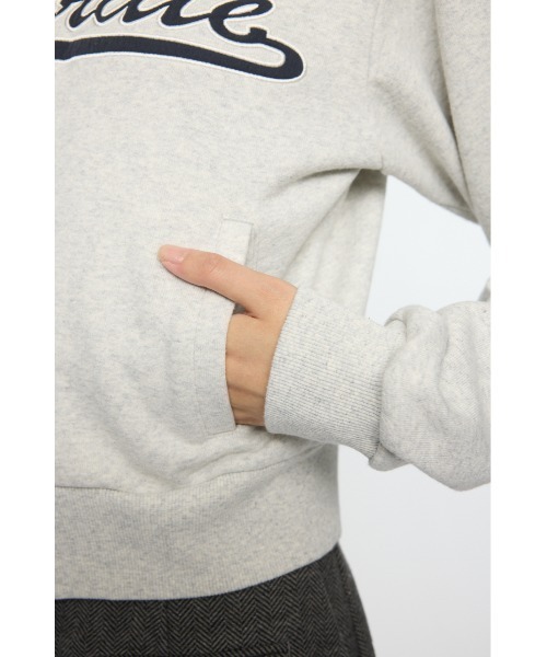 MOUSSY（マウジー）の「VARSITY LOGO トラックジャケット（ジャージ・レディース・ブラウン/杢グレー/ネイビー・FREE）」の12枚目の写真