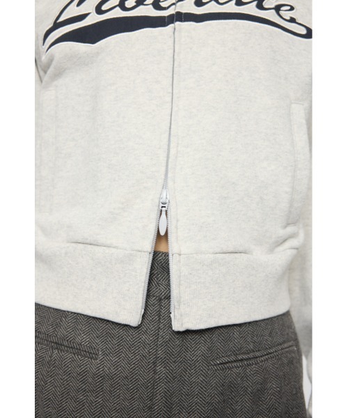 MOUSSY（マウジー）の「VARSITY LOGO トラックジャケット（ジャージ・レディース・ブラウン/杢グレー/ネイビー・FREE）」の14枚目の写真