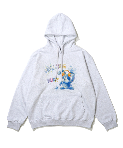 GAKKAI UNIONS（ガッカイユニオンズ）の「バーニーフィル フードパーカー ホワイトメランジ（パーカー・レディース・その他・SMALL/MEDIUM/LARGE/X-LARGE）」の2枚目の写真