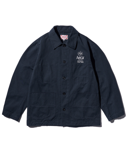 AECA(エイカ)の「AECA WASHED FRENCH WORK JACKET-NAVY(デニムジャケット・メンズ・その他・SMALL/MEDIUM/LARGE)」の1枚目の写真