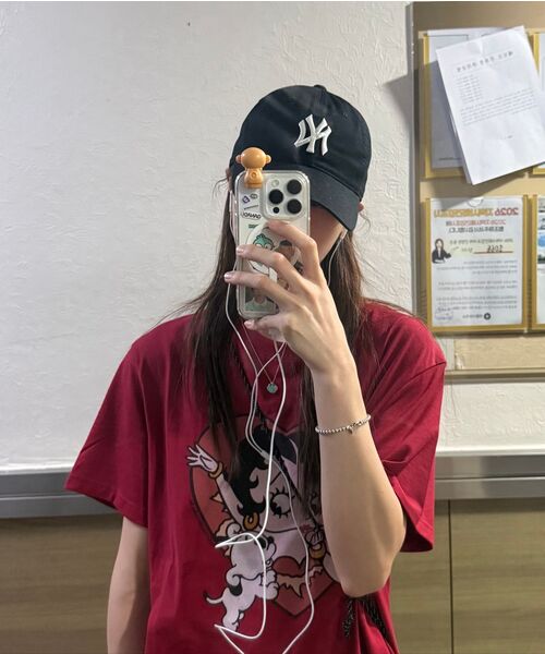 CNVS（ベティ ブープ）の「ベティブープハートバーストオーバーサイズ半袖Tシャツ_レッド（Tシャツ/カットソー・レディース・レッド・ONE）」の5枚目の写真