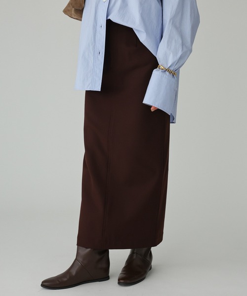 BABYLONE（バビロン）の「裏起毛タイトスカート（スカート・レディース・ベージュ/ブラウン・38inch/36inch）」の6枚目の写真