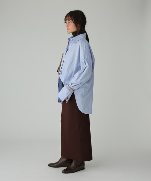 BABYLONE（バビロン）の「裏起毛タイトスカート（スカート・レディース・ベージュ/ブラウン・38inch/36inch）」の4枚目の写真