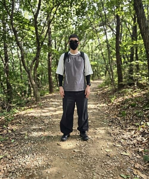 MUSINSA STANDARD（ムシンサスタンダード）の「リップストップパラシュートカーゴパンツ[ブラック]（その他パンツ・メンズ・その他・26/27/28/29/30/31/32/33/34/36/38/40/42）」の4枚目の写真