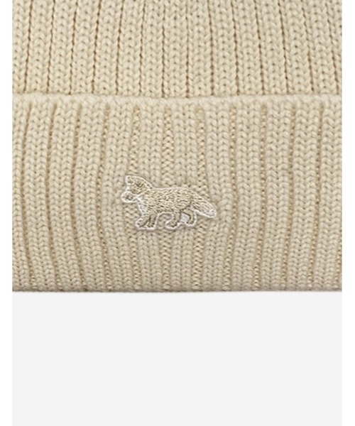 Maison Kitsune(メゾンキツネ)の「BABY FOX BEANIE(ニットキャップ/ビーニー・レディース・オフホワイト/グレー・U)」の3枚目の写真