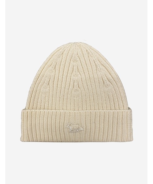 Maison Kitsune(メゾンキツネ)の「BABY FOX BEANIE(ニットキャップ/ビーニー・レディース・オフホワイト/グレー・U)」の6枚目の写真