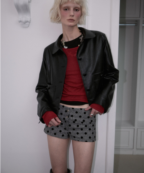 ROSEFRANTZ（ロゼフランツ）の「Round Leather Jacket [Black]（ライダースジャケット・レディース・ブラック・OS）」の13枚目の写真