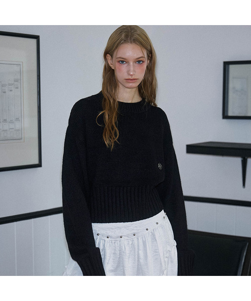 セール】Basic Crop Knit [Black]（ニット/セーター）｜ROSEFRANTZ