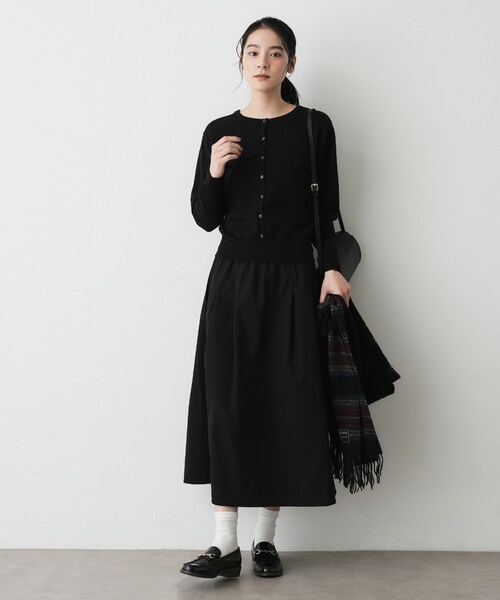 Dessin(デッサン)の「【1枚着/2WAY】ドッキングワンピース(ワンピース・レディース・ブラック/ホワイト系その他5・01/02/03)」の3枚目の写真