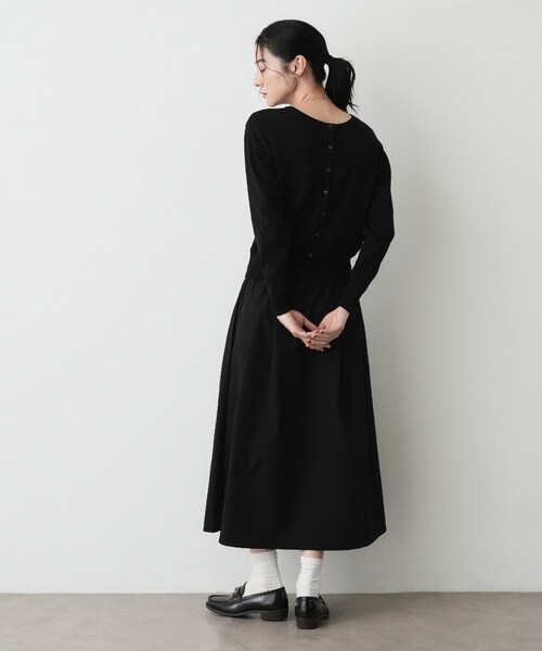 Dessin(デッサン)の「【1枚着/2WAY】ドッキングワンピース(ワンピース・レディース・ブラック/ホワイト系その他5・01/02/03)」の6枚目の写真
