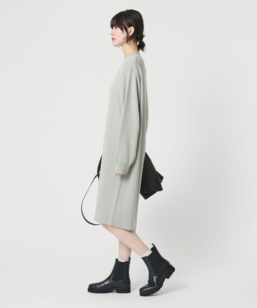 BEAUTY&YOUTH UNITED ARROWS（ビューティーアンドユースユナイテッドアローズ）の「【WEB限定 Wardrobe DAILY MINIMAL】コクーンニットワンピース ウォッシャブル（ワンピース・レディース・ダークグレー/ベージュ/ライム・FREE）」の3枚目の写真