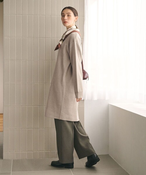 BEAUTY&YOUTH UNITED ARROWS（ビューティーアンドユースユナイテッドアローズ）の「【WEB限定 Wardrobe DAILY MINIMAL】コクーンニットワンピース ウォッシャブル（ワンピース・レディース・ダークグレー/ベージュ/ライム・FREE）」の7枚目の写真
