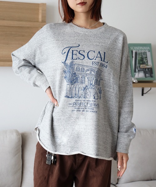 The Endless Summer(エンドレスサマー)の「TES LADIES CALIF STYLE UP SWEAT / レディース スタイルアップスウェット(スウェット・メンズ・サックスブルー/アイボリー/グレー・FREE)」の3枚目の写真