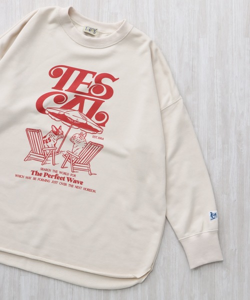 The Endless Summer(エンドレスサマー)の「TES LADIES CALIF STYLE UP SWEAT / レディース スタイルアップスウェット(スウェット・メンズ・サックスブルー/アイボリー/グレー・FREE)」の8枚目の写真