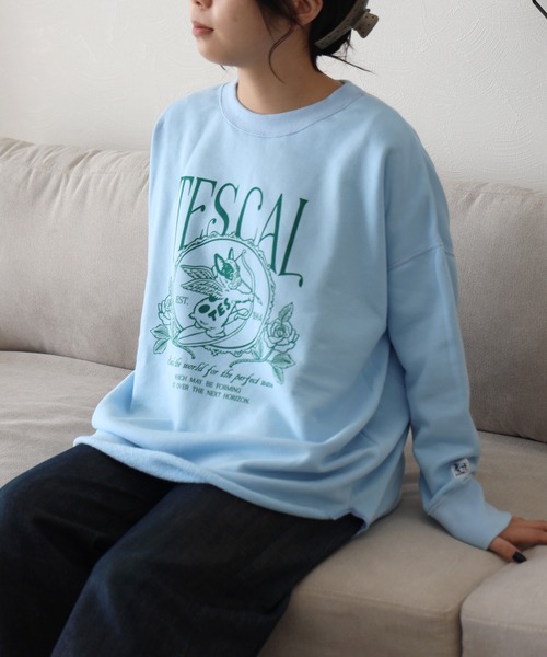 The Endless Summer(エンドレスサマー)の「TES LADIES CALIF STYLE UP SWEAT / レディース スタイルアップスウェット(スウェット・メンズ・サックスブルー/アイボリー/グレー・FREE)」の6枚目の写真