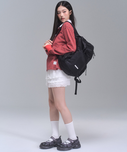 ZEROPLANET（ゼロプラネット）の「シドニーストライプカラー スウェットシャツ [RED]（ポロシャツ・レディース・レッド・FREE）」の4枚目の写真