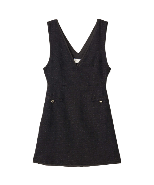 SALON DE YOHN（サロンドヨーン）の「Bella Tweed Mini Dress_ Black（ワンピース・レディース・その他・SMALL/MEDIUM）」の4枚目の写真