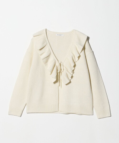 BEAUTY&YOUTH UNITED ARROWS(ビューティーアンドユースユナイテッドアローズ)の「ウールレーヨン ラッフルフリル ニットカーディガン(カーディガン/ボレロ・レディース・オフホワイト/ライラック/ダークグレー・FREE)」の20枚目の写真