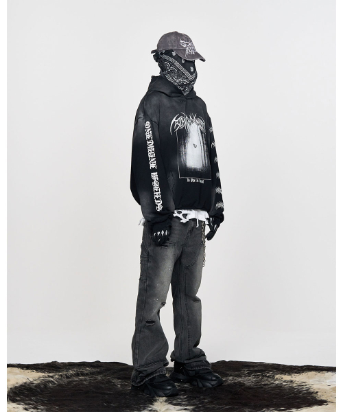 SCHISM INDUCING(スキズムインデューシング)の「EMO HOODIE CHARCOAL(パーカー・レディース・その他・MEDIUM/LARGE)」の15枚目の写真